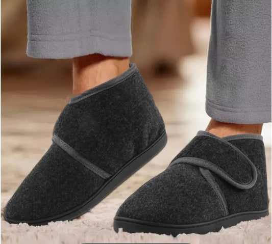 Damen und Herren Hausschuhe mit Riemenverschluss und flexibler Sohle