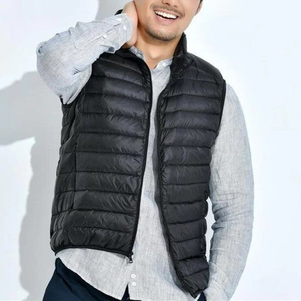 Herren Leichtsteppweste mit Reißverschluss