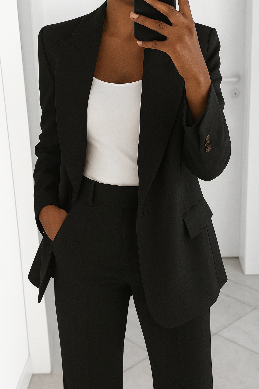 Zweiteiliger Damenanzug mit Blazer und Hose