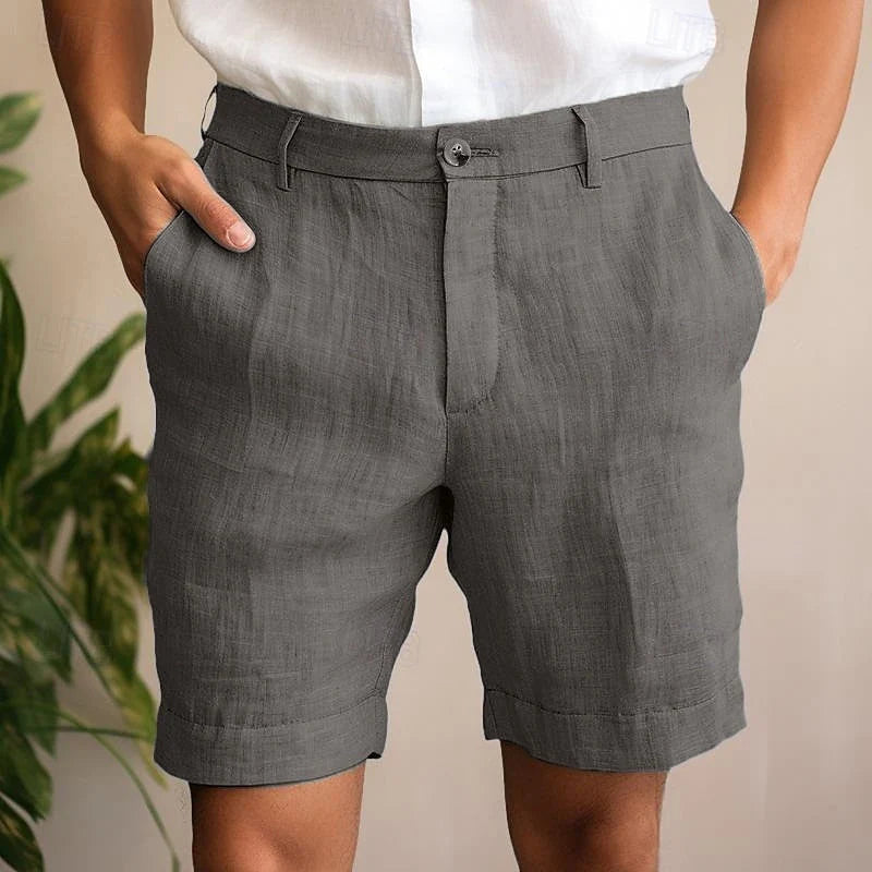 Herren-Shorts mit Gürtelschlaufen und seitlichen Taschen