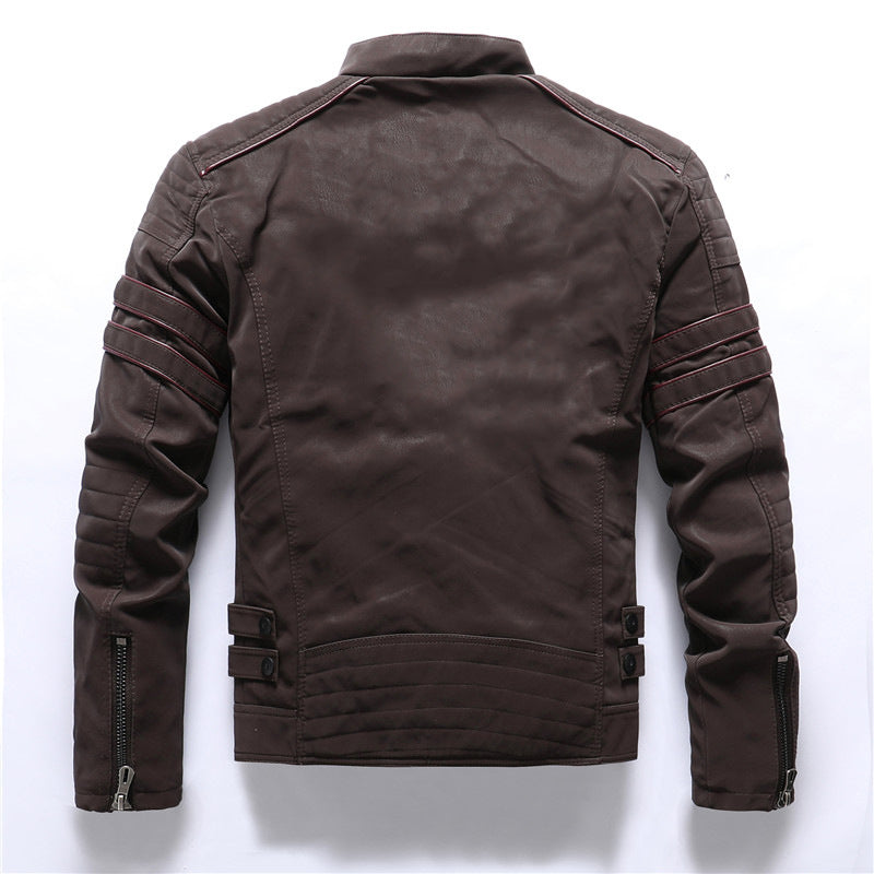 Premium Biker Jacke für Herren mit Reißverschluss