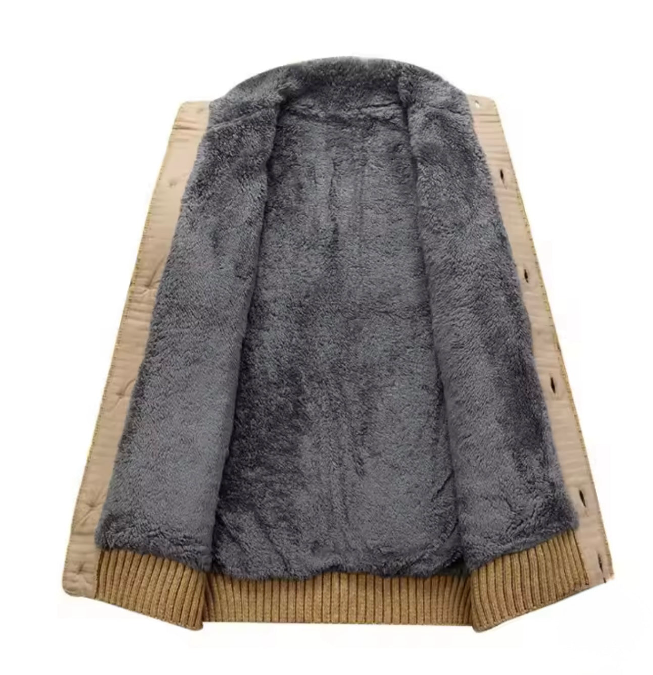 Warme Herren Strickjacke mit Innenfutter | Norweger