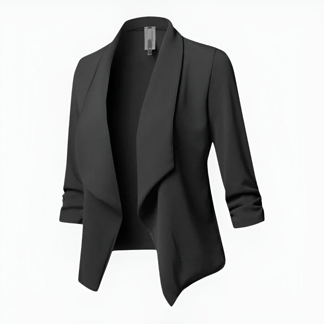 Lange Damen Übergangs-Jacke | kurze Ärmel