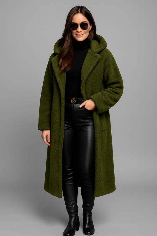 Damen Übergangs Mantel mit Kapuze – Warm & Bequem für den Winter
