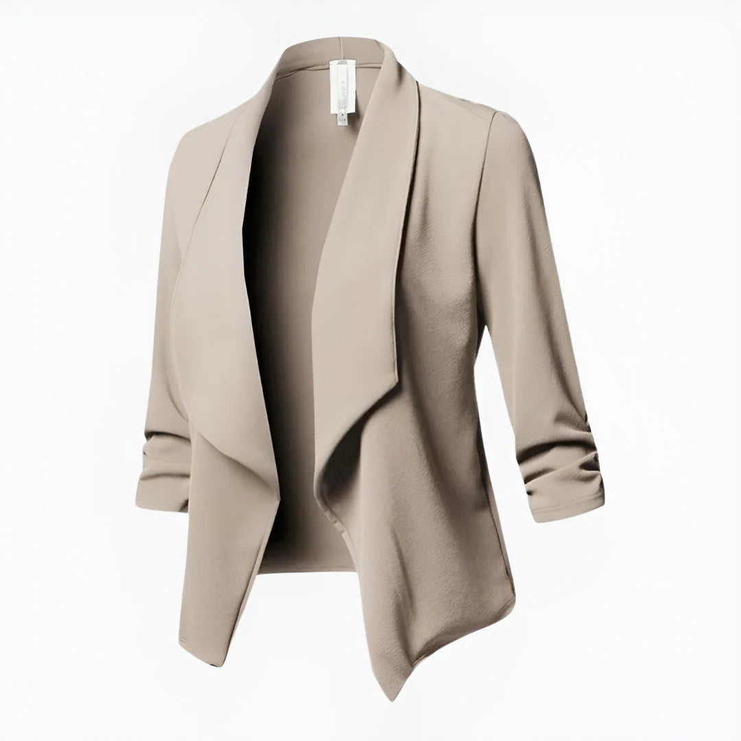 Lange Damen Übergangs-Jacke | kurze Ärmel