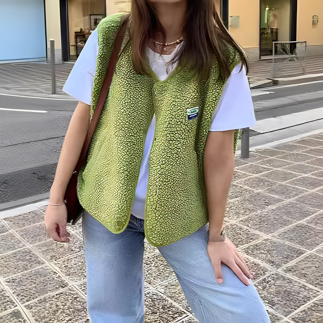 Damen Weste mit Reißverschluss und Stehkragen