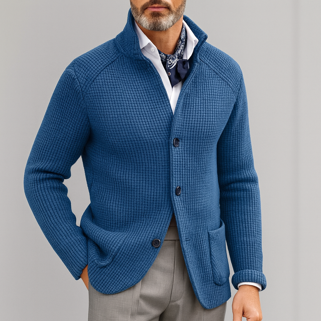 Herren-Strickjacke mit Kragen | Warm aus Strick
