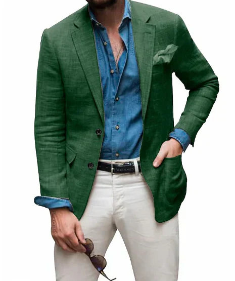 Herrenblazer mit strukturiertem Material und schmalem Schnitt