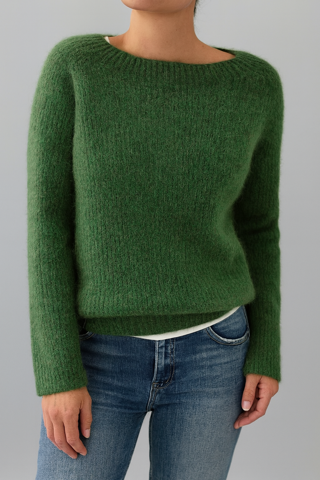 Damen-Strickpullover mit Rundhalsausschnitt – Klassisch & Bequem