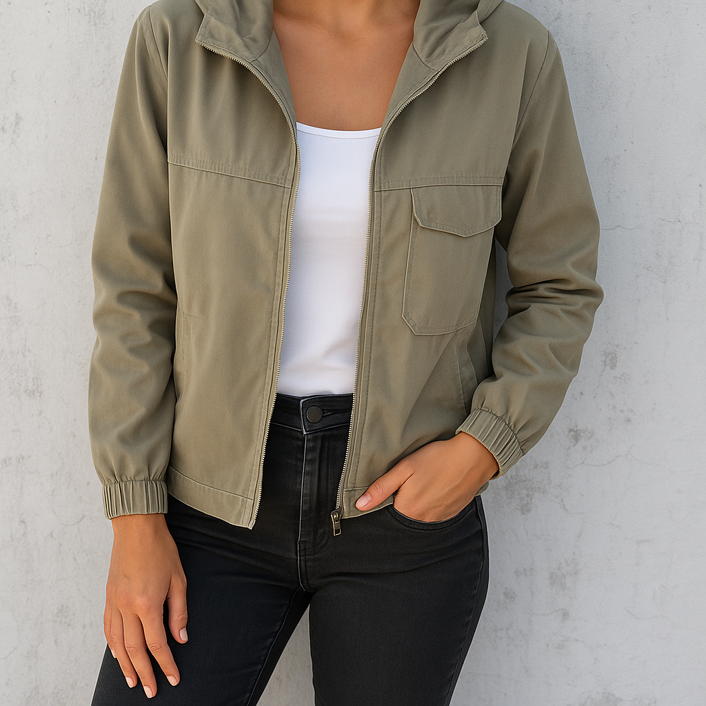 Stylische Jacke für Damen mit Kapuze
