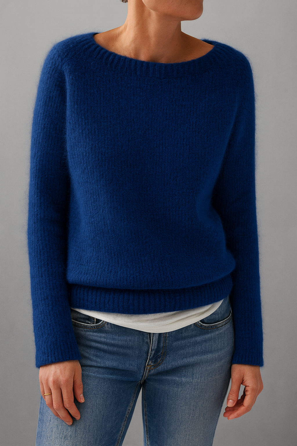Damen-Strickpullover mit Rundhalsausschnitt – Klassisch & Bequem
