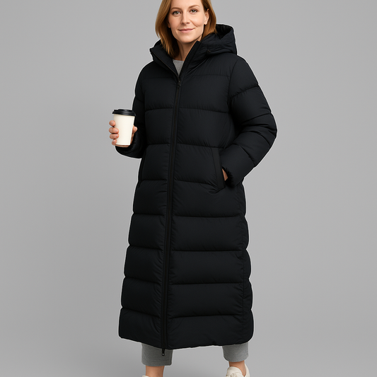 Damen lange Stepp Jacke | Winter & Übergangsjacke