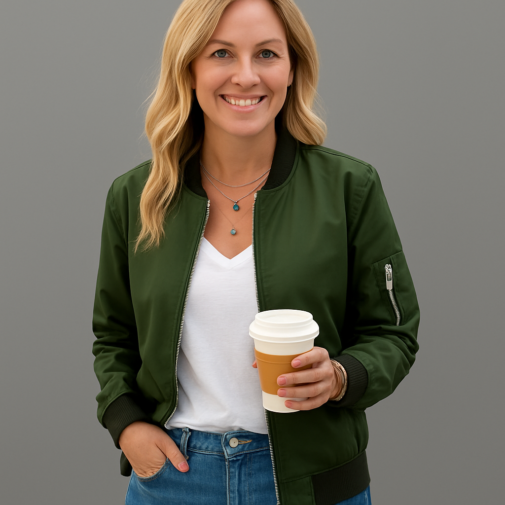 Damen Bomberjacke mit Zipper | Übergangsjacke