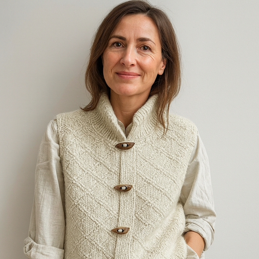 Damen Strickweste mit Stehkragen | Warm