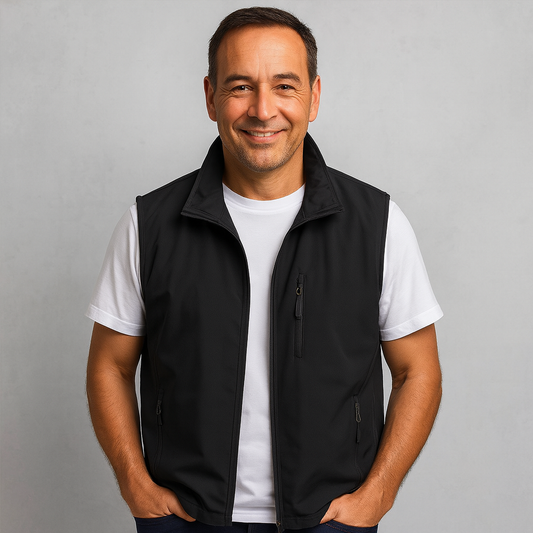 Leichte Herren Weste mit Reißverschluss und Taschen