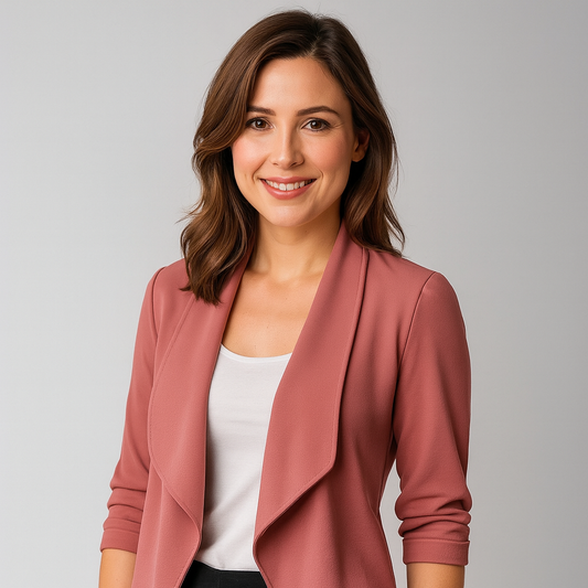 Lange Damen Übergangs-Jacke | kurze Ärmel