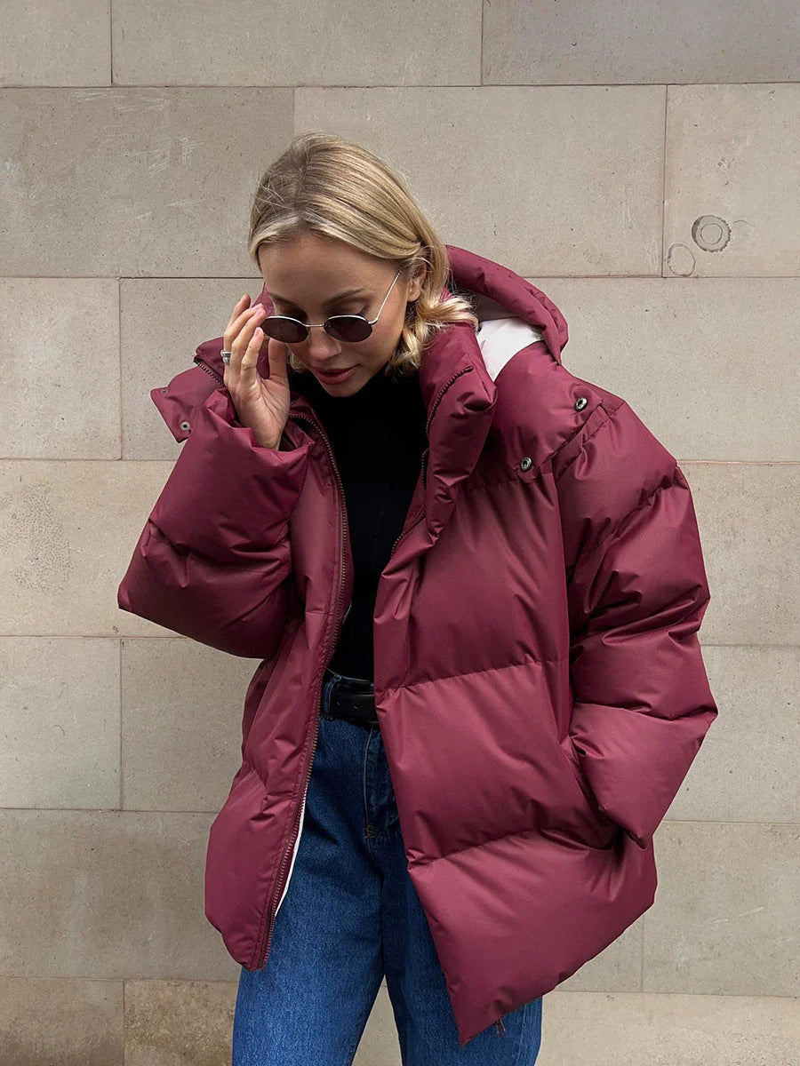 Damen Gefütterte Oversize-Steppjacke | Winter