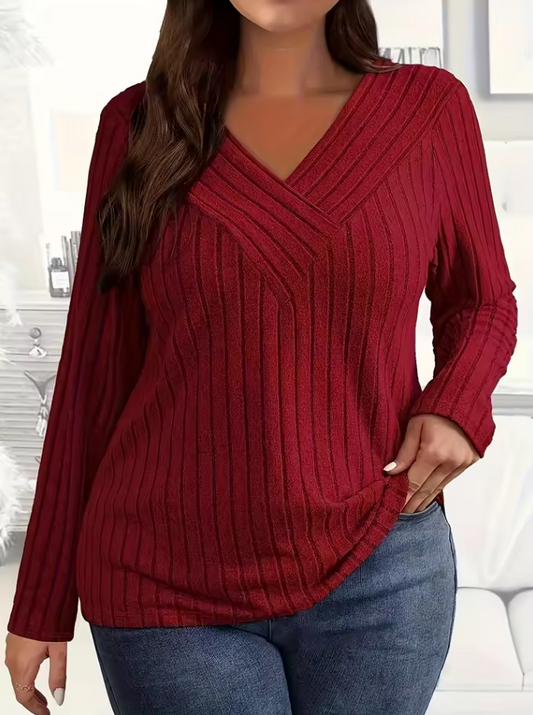 Damen eleganter Strickpullover | Kurz