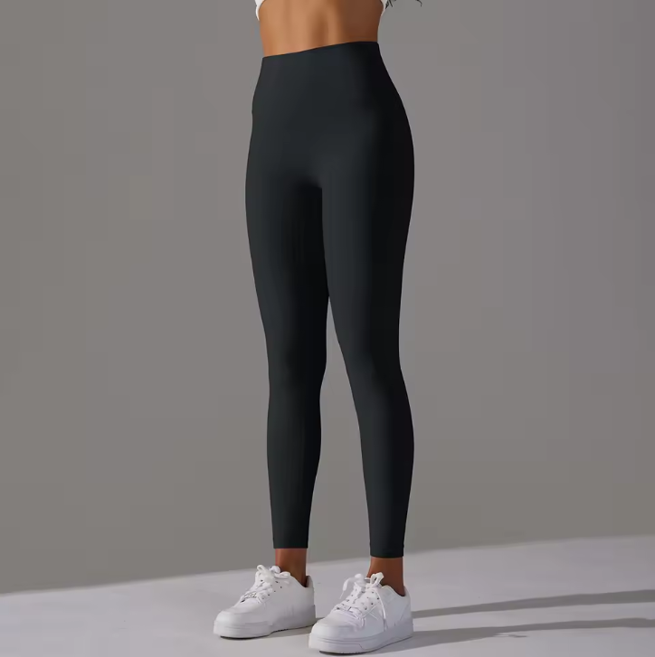 Damenleggings mit hohem Bund und elastischem Material