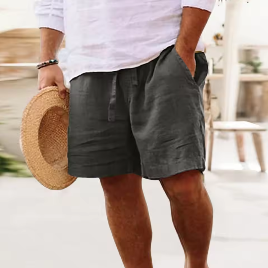 Leichte Shorts mit elastischem Bund und Kordelzug