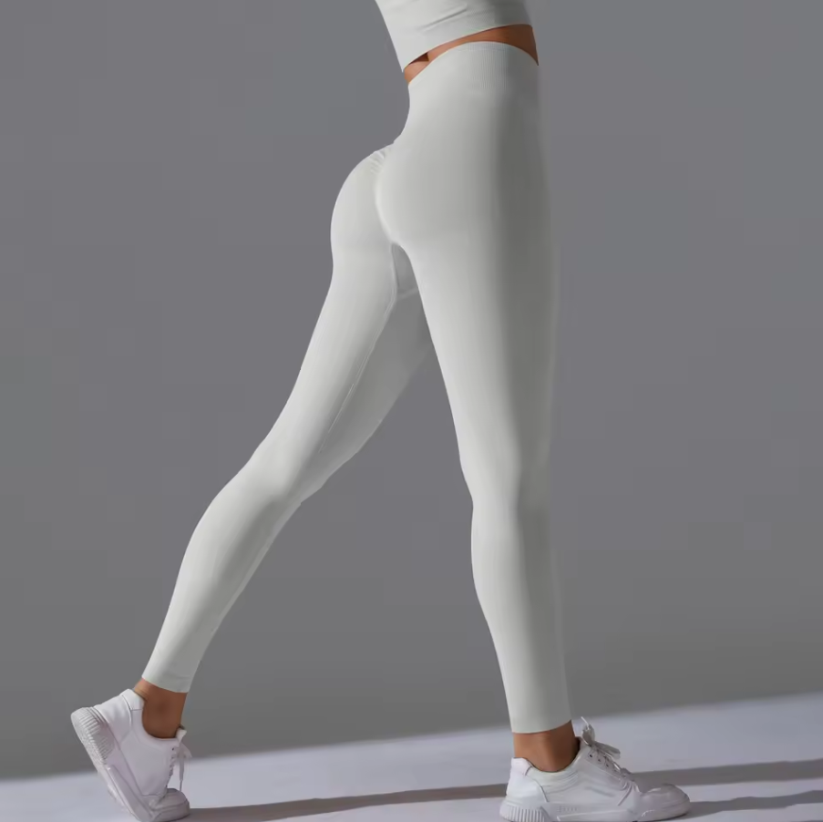 Nahtlose Leggings mit hohem Bund und elastischer Passform