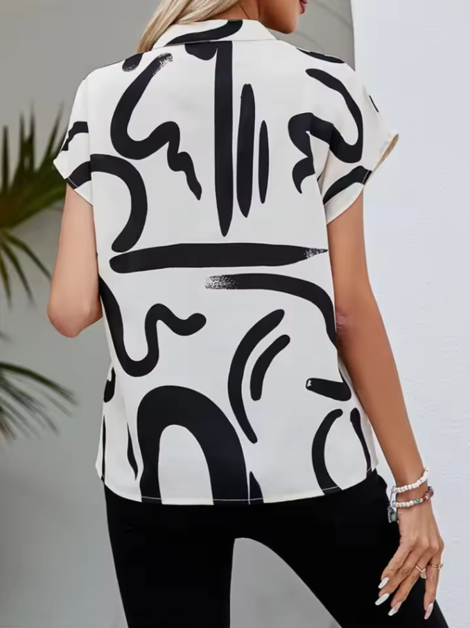 Elegante Kurzärmlige Bluse für Damen