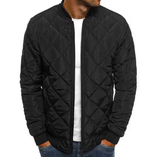 Gesteppte Herren Übergangs-Jacke mit Zipper