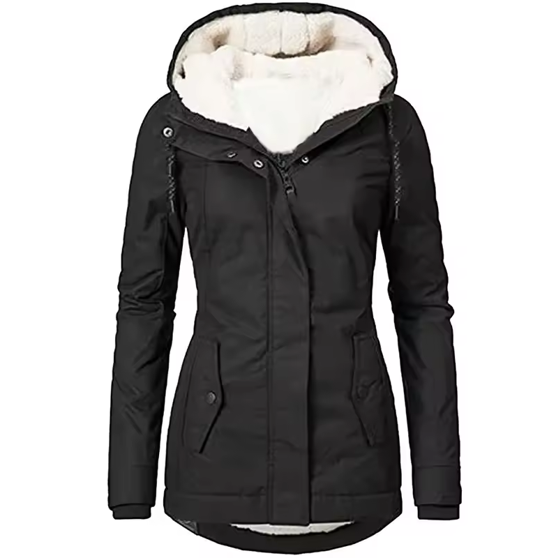 Damen Winterjacke mit Kapuze | Parka mit Innenfutter