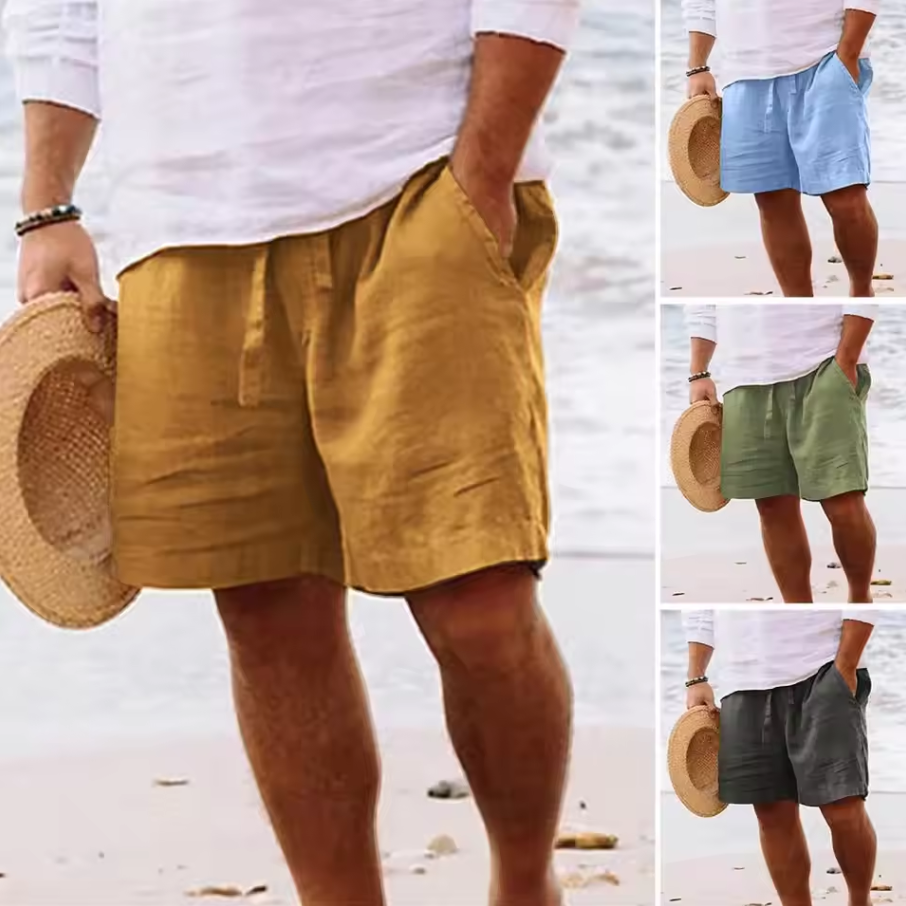 Leichte Shorts mit elastischem Bund und Kordelzug