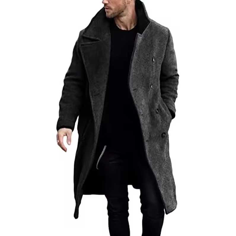 Eleganter Wintermantel mit Reverskragen und Zeitlosem Design