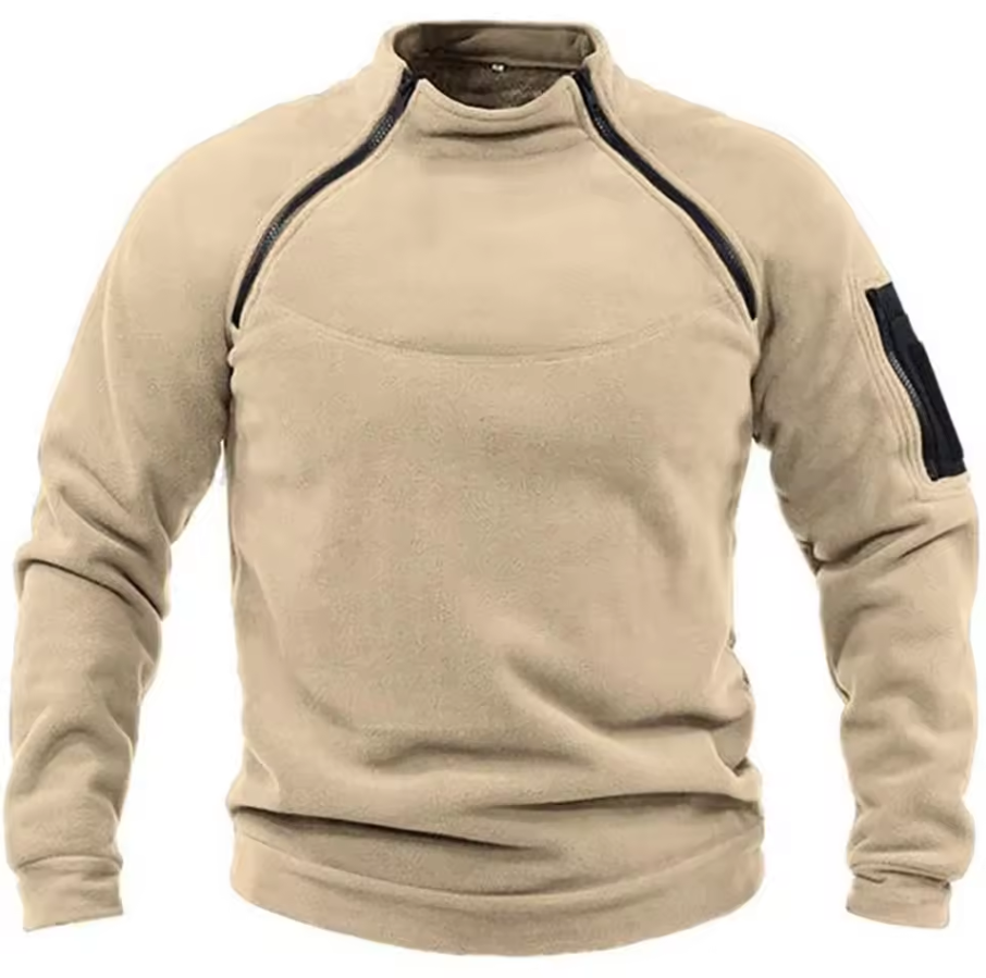 Funktioneller Gemütlicher Herrenpullover im Armee Design