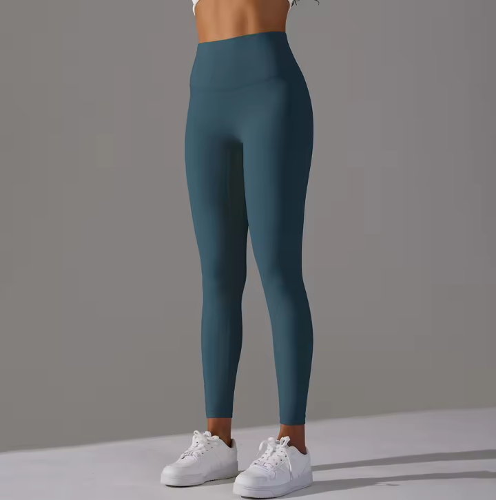 Damenleggings mit hohem Bund und elastischem Material