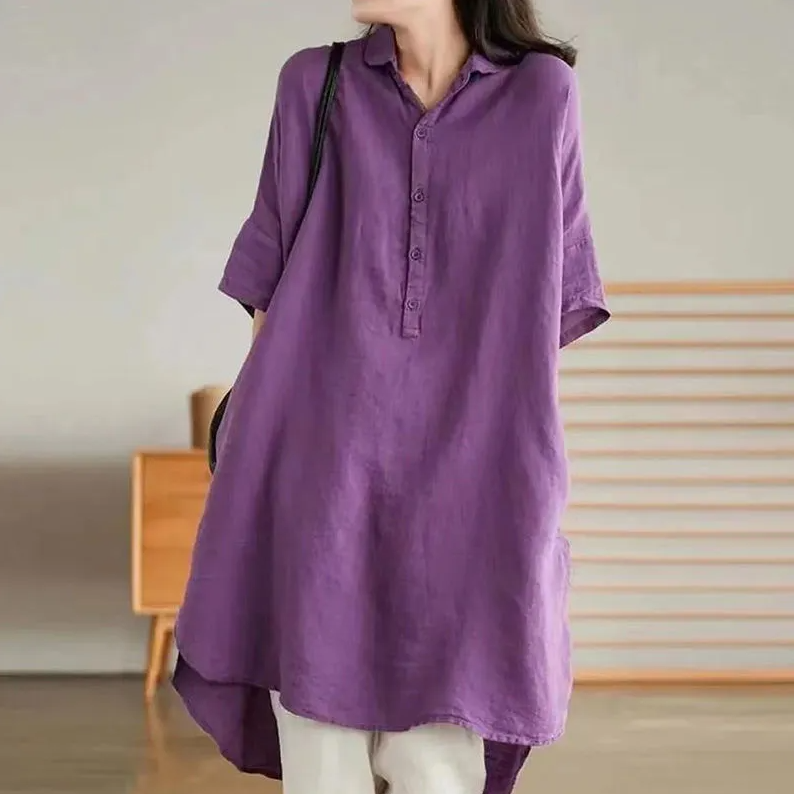 Kleid mit Kragen und halblangen Ärmeln