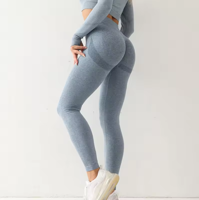 Nahtlose Leggings mit hohem Bund und elastischer Passform