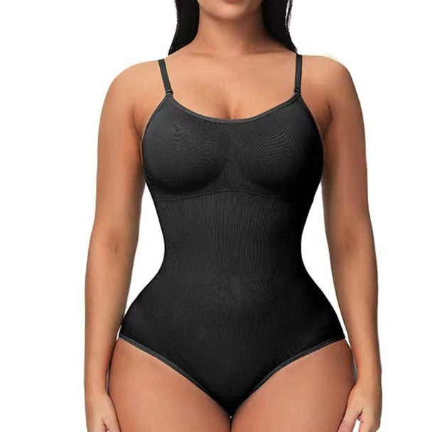 Elastischer Body mit tiefem Ausschnitt und breiten Trägern