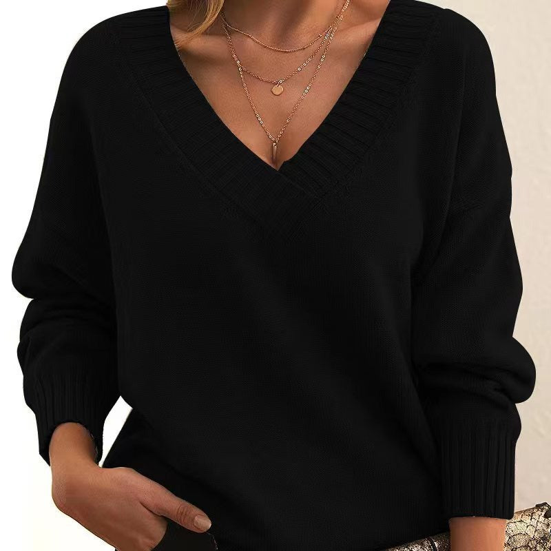 Stilvoller Pullover für Damen mit V-Ausschnitt