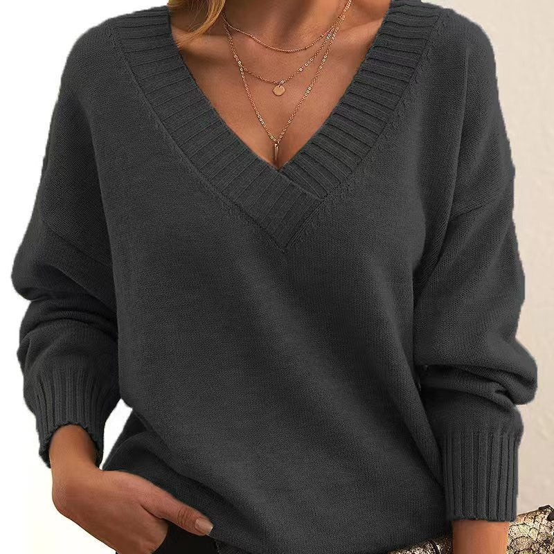 Stilvoller Pullover für Damen mit V-Ausschnitt