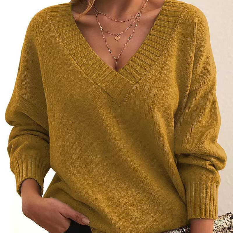 Stilvoller Pullover für Damen mit V-Ausschnitt