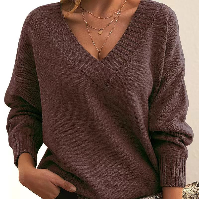 Stilvoller Pullover für Damen mit V-Ausschnitt
