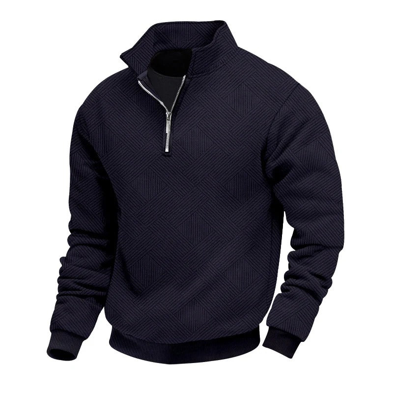 Herren Pullover mit halbem Reißverschluss