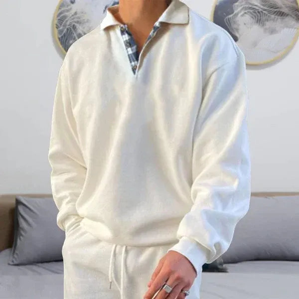 Herren Pullover mit Polokragen - Langarm