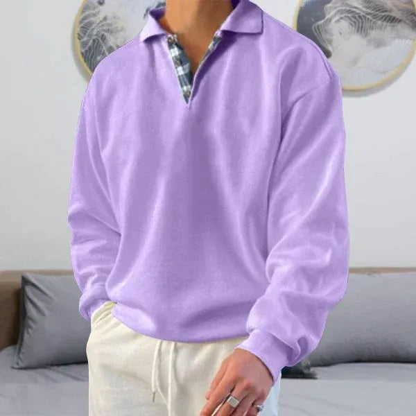 Herren Pullover mit Polokragen - Langarm