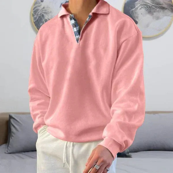 Herren Pullover mit Polokragen - Langarm