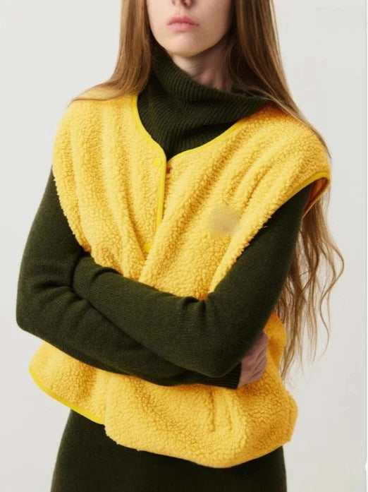 Damen Weste mit Reißverschluss und Stehkragen