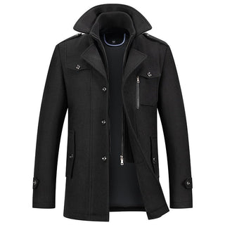 Eleganter Langer Herren Mantel | Warme Winterjacke