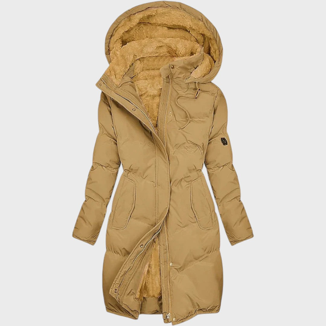 Lange Damen Parka-Winterjacke Mantel | Warm