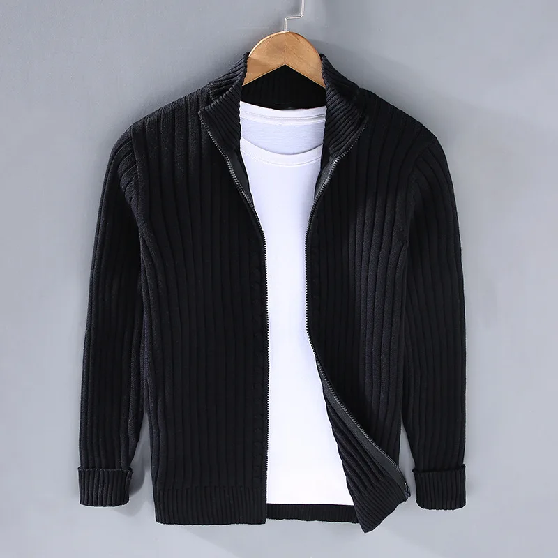 Elegante Herren-Strickjacke im Ripp-Design – Zeitlos, Weich & Bequem