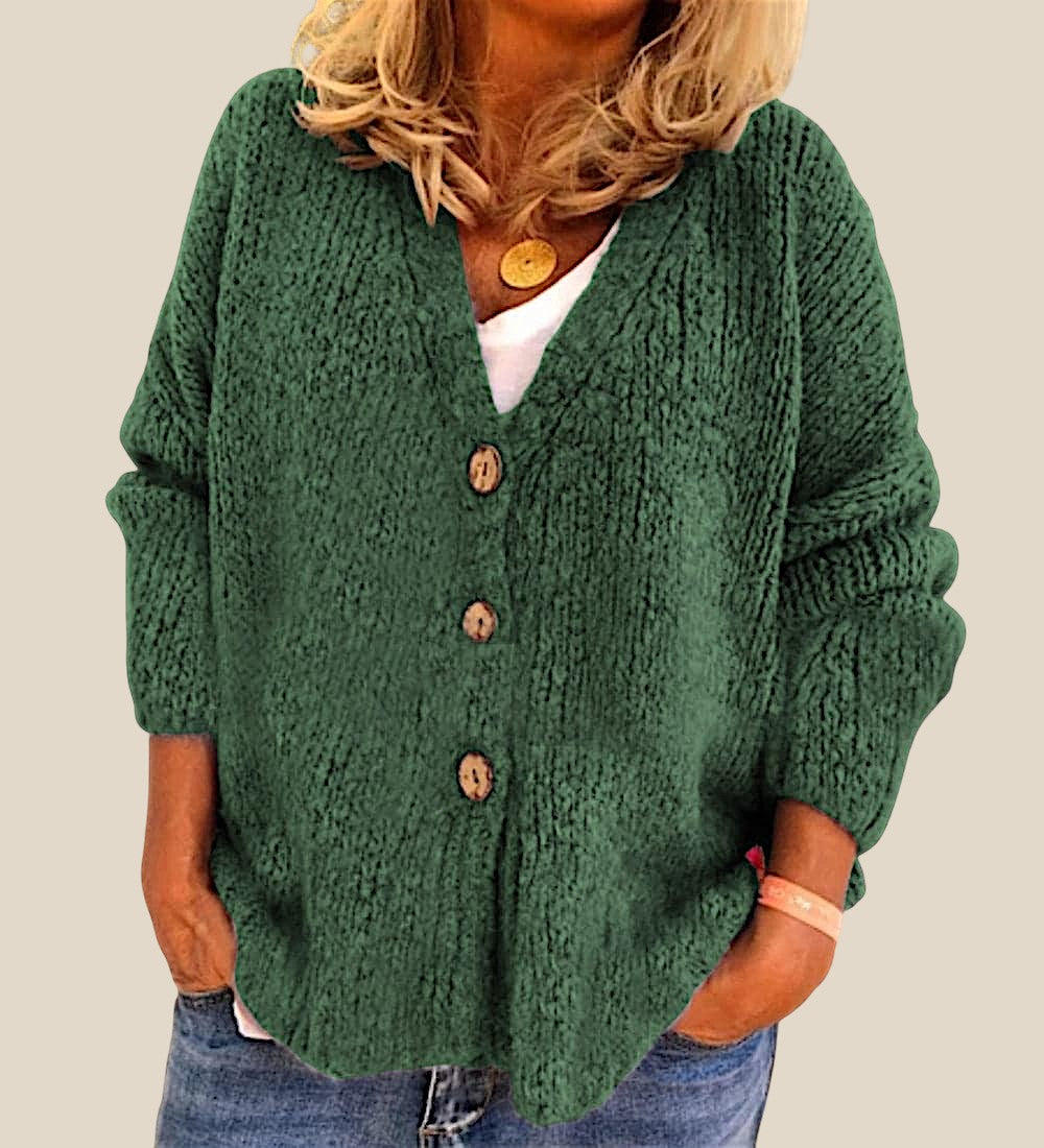 Damen Strickjacke mit Knopfleiste | Kurz