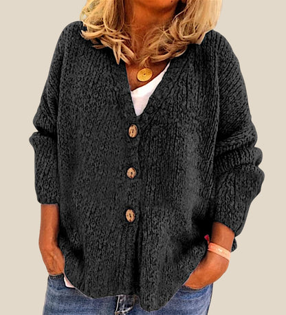 Damen Strickjacke mit Knopfleiste | Kurz