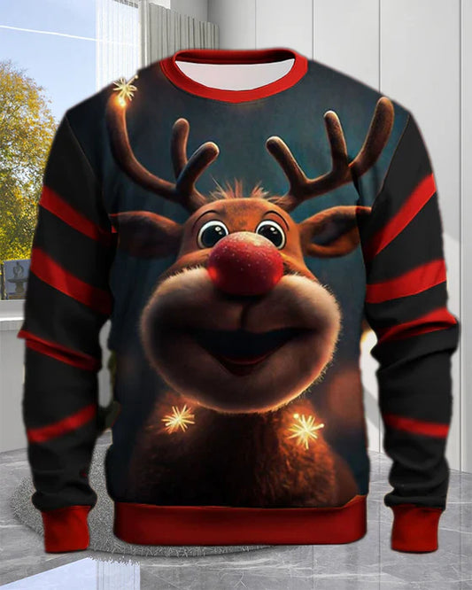 Weihnachtspullover mit Rentiermotiv